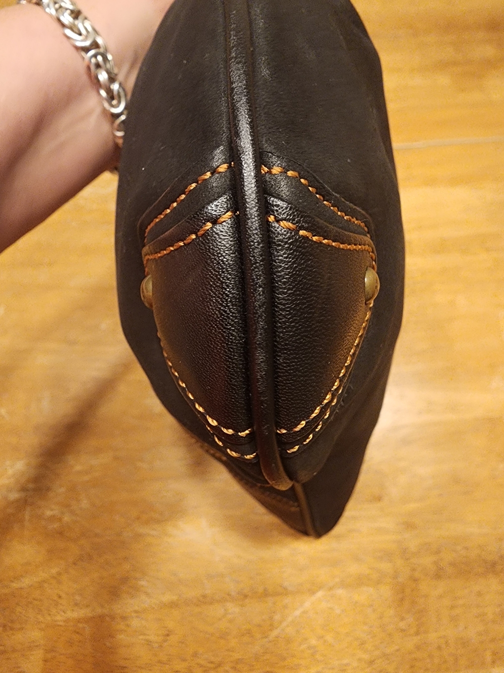 Vintage MCM black leather and suede hobo shoulder bag - Picture 14 of 16